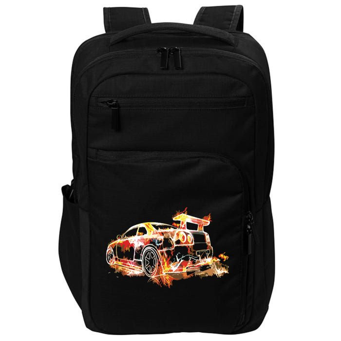 Exotic Car Supercharge Turbo Sports Car Impact Tech Backpack