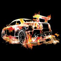 Exotic Car Supercharge Turbo Sports Car Button