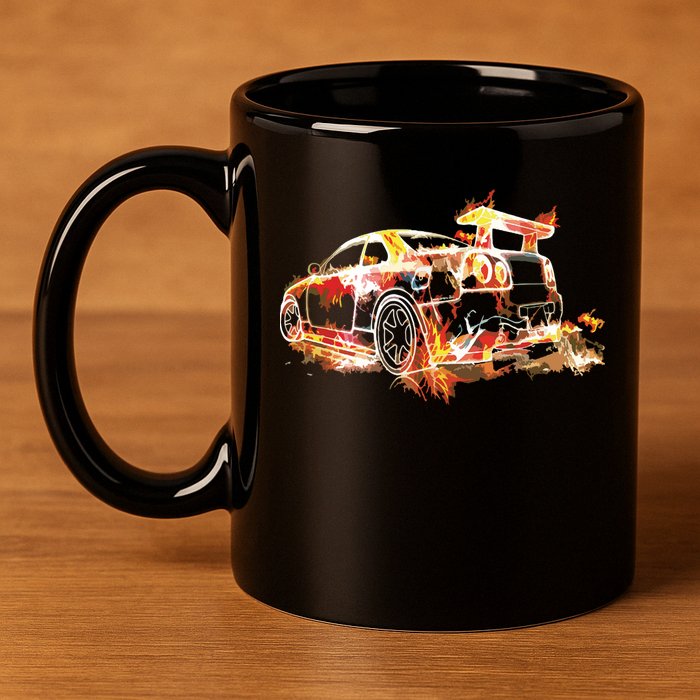 Exotic Car Supercharge Turbo Sports Car 11oz C Handle Ceramic Mug