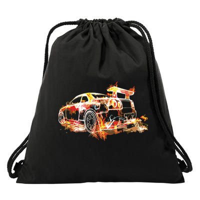 Exotic Car Supercharge Turbo Sports Car Drawstring Bag