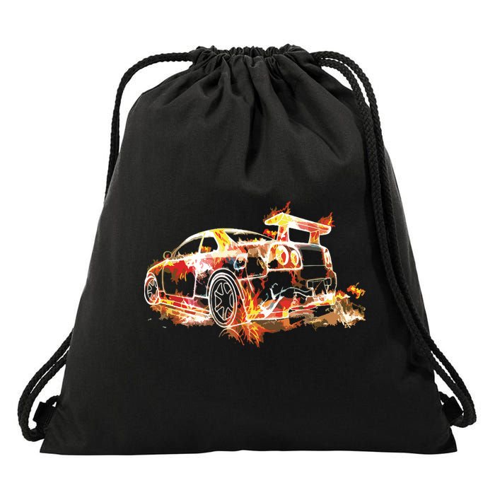 Exotic Car Supercharge Turbo Sports Car Drawstring Bag