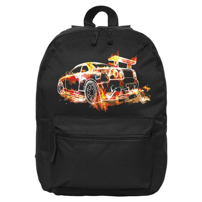 Exotic Car Supercharge Turbo Sports Car 16 in Basic Backpack