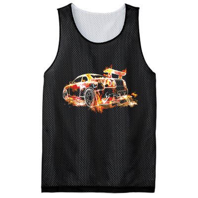 Exotic Car Supercharge Turbo Sports Car Mesh Reversible Basketball Jersey Tank