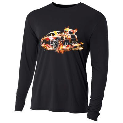 Exotic Car Supercharge Turbo Sports Car Cooling Performance Long Sleeve Crew