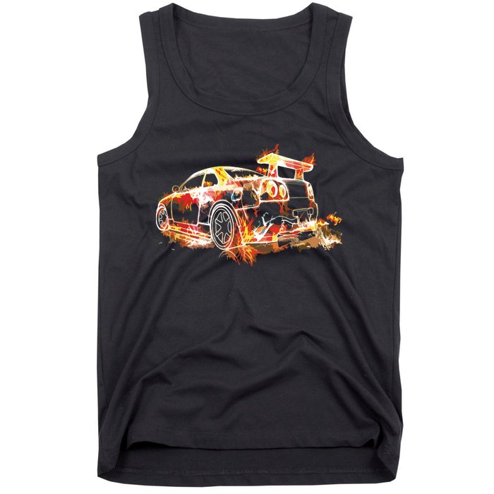 Exotic Car Supercharge Turbo Sports Car Tank Top