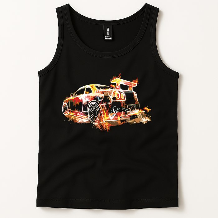 Exotic Car Supercharge Turbo Sports Car Tank Top