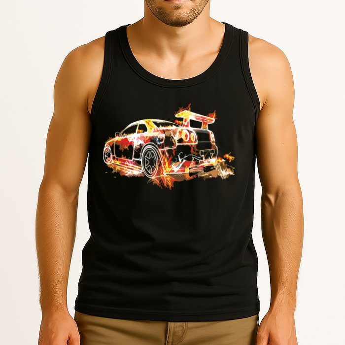 Exotic Car Supercharge Turbo Sports Car Tank Top