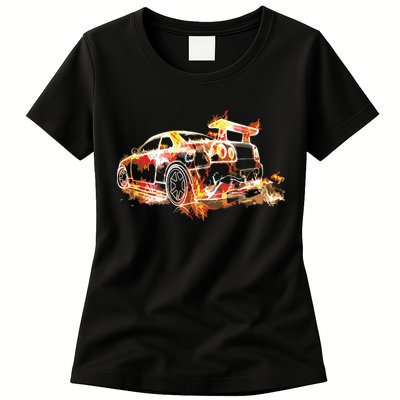 Exotic Car Supercharge Turbo Sports Car Womens T-Shirt