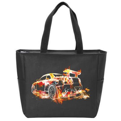 Exotic Car Supercharge Turbo Sports Car Zip Tote Bag