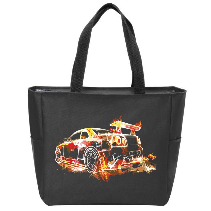 Exotic Car Supercharge Turbo Sports Car Zip Tote Bag