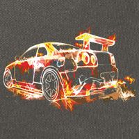 Exotic Car Supercharge Turbo Sports Car Cotton Canvas Backpack