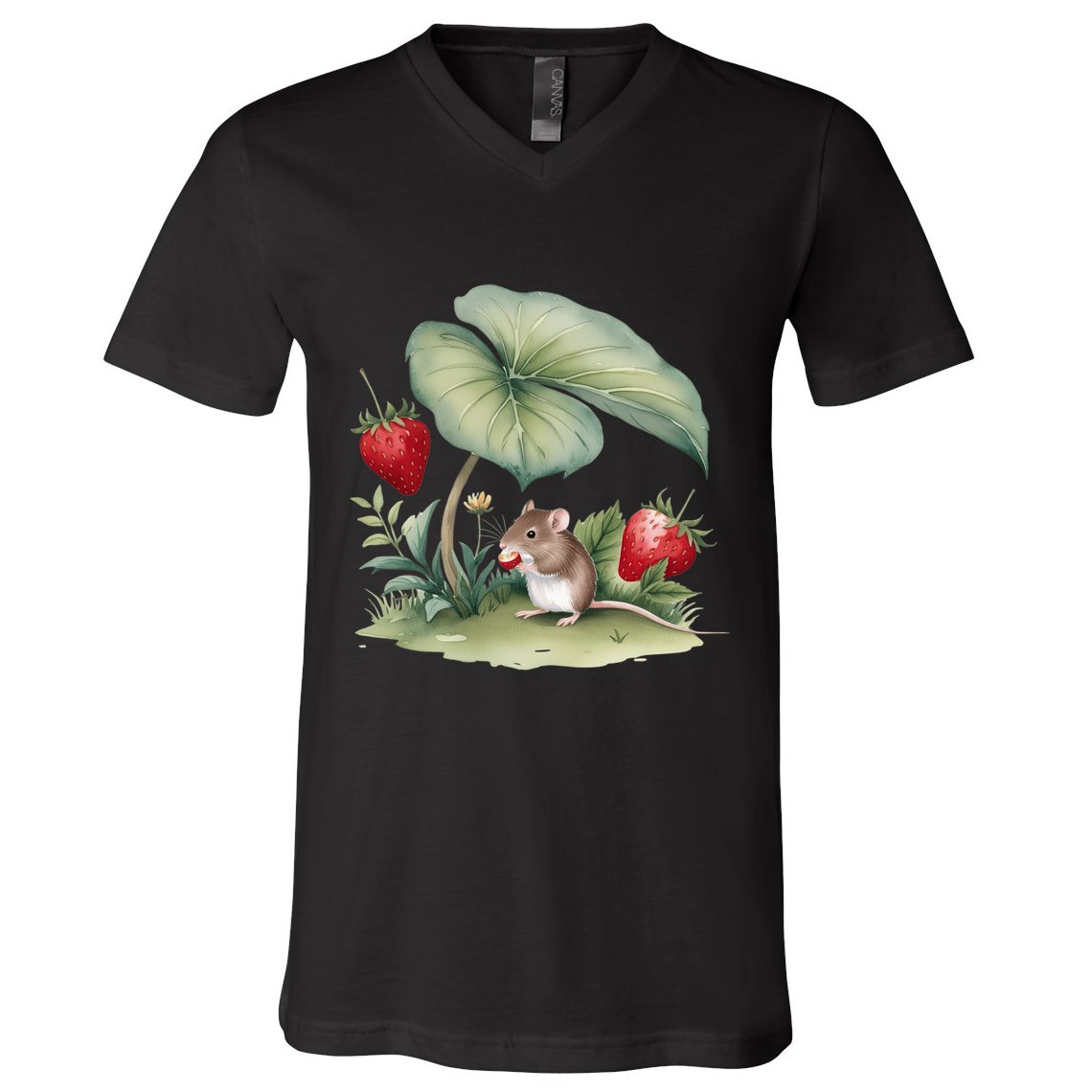 Enchanting Cottagecore Scene NatureS Serene Beauty V-Neck T-Shirt