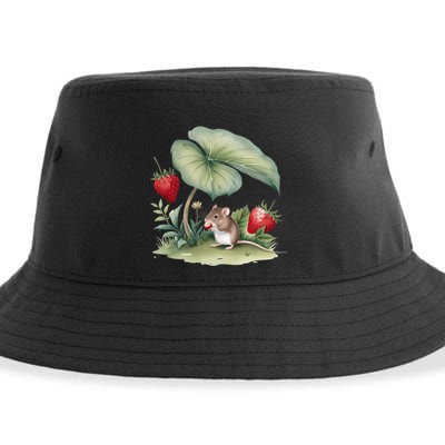 Enchanting Cottagecore Scene NatureS Serene Beauty Sustainable Bucket Hat