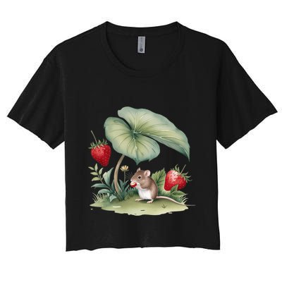 Enchanting Cottagecore Scene NatureS Serene Beauty Crop Top