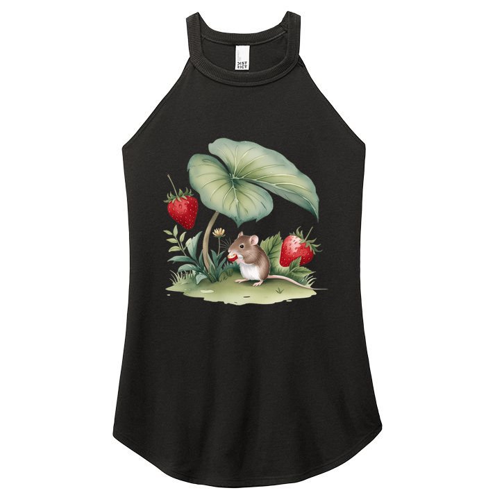 Enchanting Cottagecore Scene NatureS Serene Beauty Women's Perfect Tri Rocker Tank