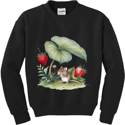 Enchanting Cottagecore Scene NatureS Serene Beauty Kids Sweatshirt