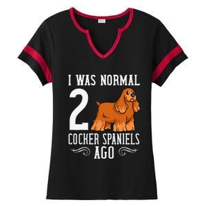 English Cocker Spaniel Dog Gift Puppies Ladies Halftime Notch Neck Tee