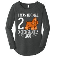 English Cocker Spaniel Dog Gift Puppies Women's Perfect Tri Tunic Long Sleeve Shirt