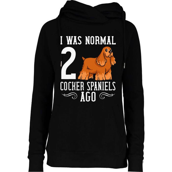 English Cocker Spaniel Dog Gift Puppies Womens Funnel Neck Pullover Hood