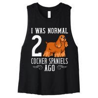 English Cocker Spaniel Dog Gift Puppies Women's Racerback Cropped Tank