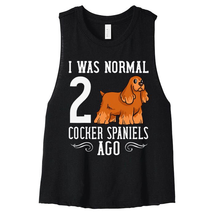 English Cocker Spaniel Dog Gift Puppies Women's Racerback Cropped Tank