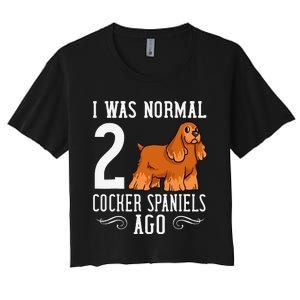 English Cocker Spaniel Dog Gift Puppies Women's Crop Top Tee