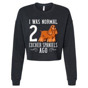 English Cocker Spaniel Dog Gift Puppies Cropped Pullover Crew