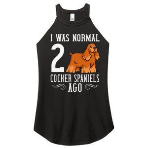 English Cocker Spaniel Dog Gift Puppies Women's Perfect Tri Rocker Tank