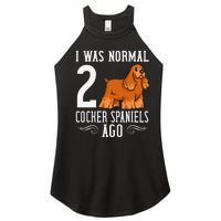 English Cocker Spaniel Dog Gift Puppies Women's Perfect Tri Rocker Tank