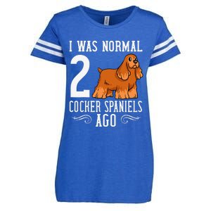 English Cocker Spaniel Dog Gift Puppies Enza Ladies Jersey Football T-Shirt