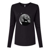 English Cocker Spaniel Dog Moon funny animal Womens Cotton Relaxed Long Sleeve T-Shirt