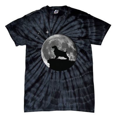 English Cocker Spaniel Dog Moon funny animal Tie-Dye T-Shirt