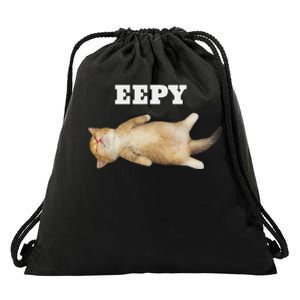 Eepy Cat Sleepy Cat Meme Drawstring Bag