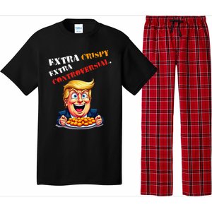 Extra Crispy Trump Eating Chicken Nuggets Controversial Pajama Set