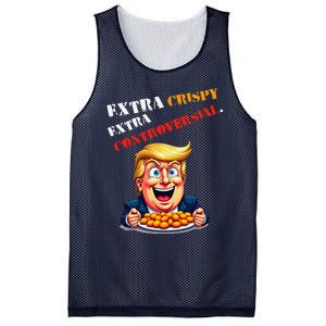 Extra Crispy Trump Eating Chicken Nuggets Controversial Mesh Reversible Basketball Jersey Tank