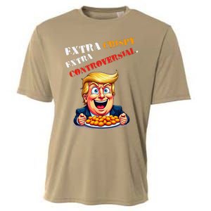 Extra Crispy Trump Eating Chicken Nuggets Controversial Cooling Performance Crew T-Shirt