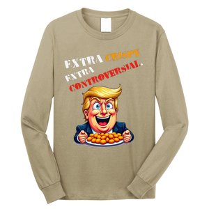 Extra Crispy Trump Eating Chicken Nuggets Controversial Long Sleeve Shirt