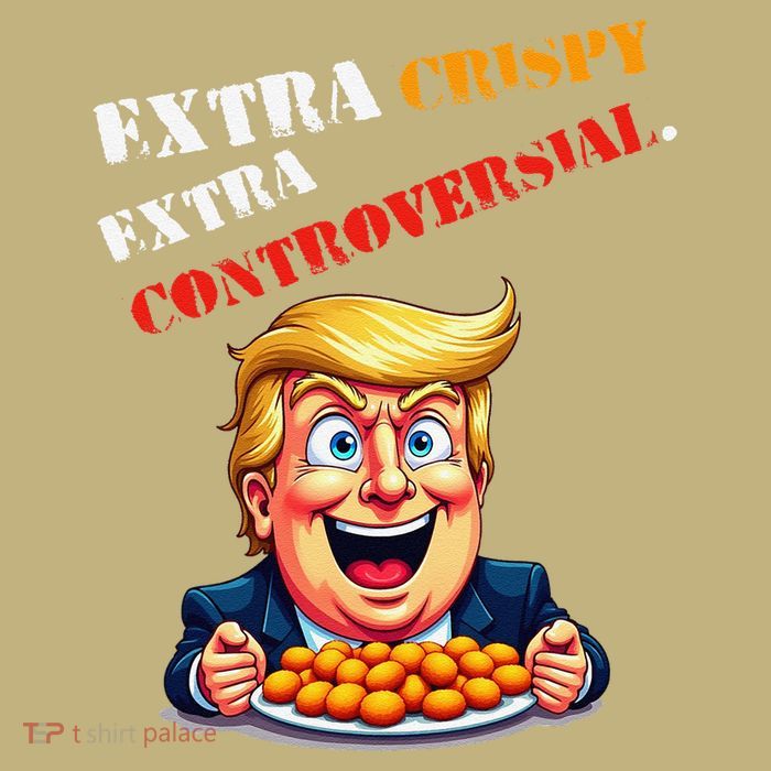 Extra Crispy Trump Eating Chicken Nuggets Controversial T-Shirt