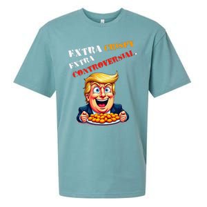 Extra Crispy Trump Eating Chicken Nuggets Controversial Sueded Cloud Jersey T-Shirt