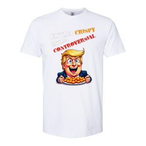 Extra Crispy Trump Eating Chicken Nuggets Controversial Softstyle CVC T-Shirt