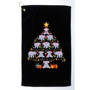 Elephant Christmas Tree Light Funny Elephant Xmas Gift Meaningful Gift Platinum Collection Golf Towel