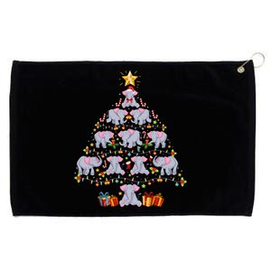 Elephant Christmas Tree Light Funny Elephant Xmas Gift Meaningful Gift Grommeted Golf Towel