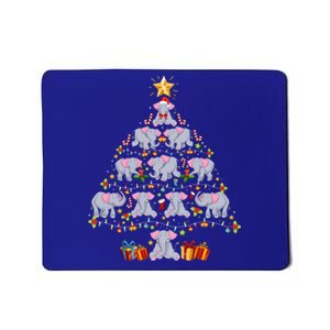 Elephant Christmas Tree Light Funny Elephant Xmas Gift Meaningful Gift Mousepad