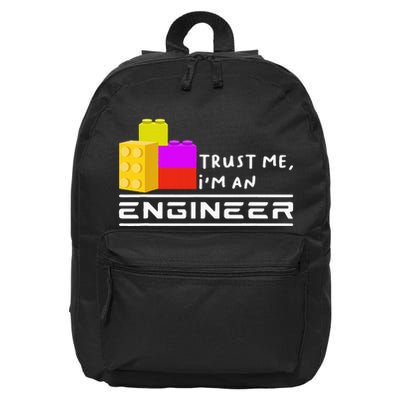 Engineer Children Toy Big Building Blocks Build Builder 16 in Basic Backpack