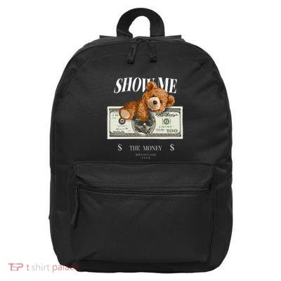 Enjoy Cool Teddy Bear Dollar Show Time Billionaire Club Fun 16 in Basic Backpack