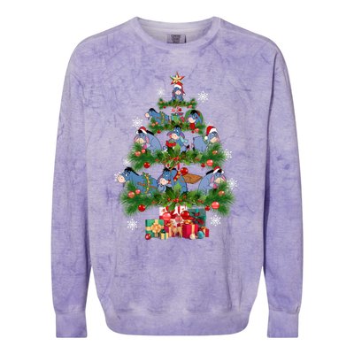 Eeyore Christmas Tree Friends Eeyore Christmas Colorblast Crewneck Sweatshirt