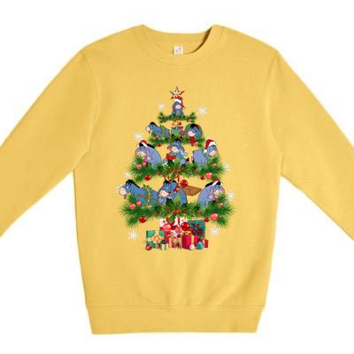 Eeyore Christmas Tree Friends Eeyore Christmas Premium Crewneck Sweatshirt