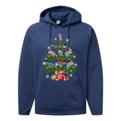 Eeyore Christmas Tree Friends Eeyore Christmas Performance Fleece Hoodie