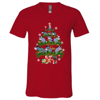 Eeyore Christmas Tree Friends Eeyore Christmas V-Neck T-Shirt