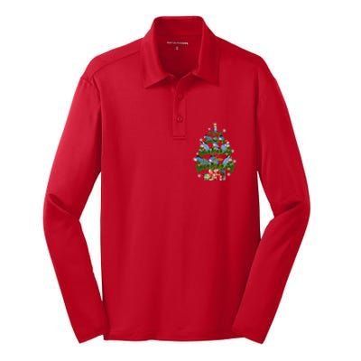 Eeyore Christmas Tree Friends Eeyore Christmas Silk Touch Performance Long Sleeve Polo